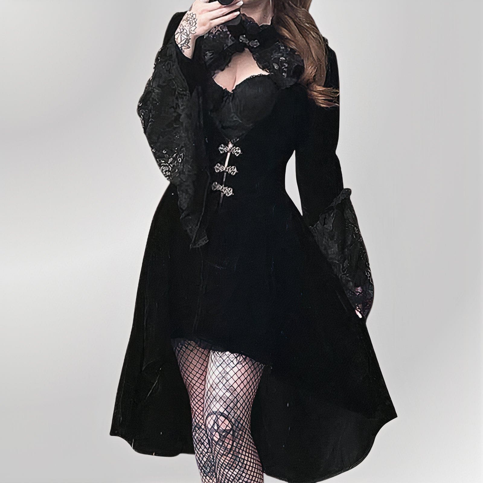 Robe Gothique Victorienne Noire – Image 2