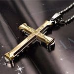 Collier Croix Noire Or