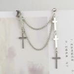 Boucle d'Oreille Croix Chaîne Gothique Croix & Chaîne 6