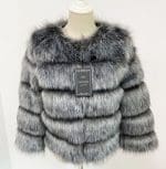 Manteau Gothique Fourrure Argentée