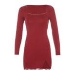 Robe Noire Gothique Dentelle Rouge
