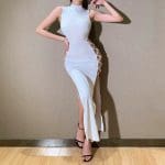 Robe d'été Noire Femme Blanc