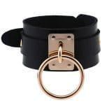 Bracelet Clouté Gothique Anneau Doré