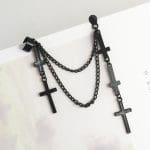 Boucle d'Oreille Croix Chaîne Gothique Croix & Chaîne 7