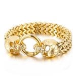 Bracelet Gothique Punk Doré