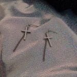 Boucle d'Oreille Croix Chaîne Gothique Croix & Chaîne 3