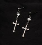 Boucle d'Oreille Croix Chaîne Gothique Croix & Chaîne 11