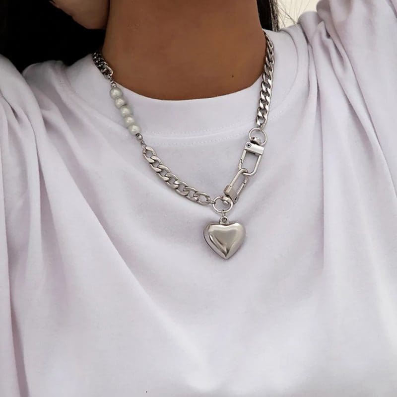 Collier Chaîne Cœur Coeur