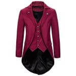 Veste Gothique Victorienne Homme Rouge
