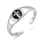Bague Gothique Croix Anneau