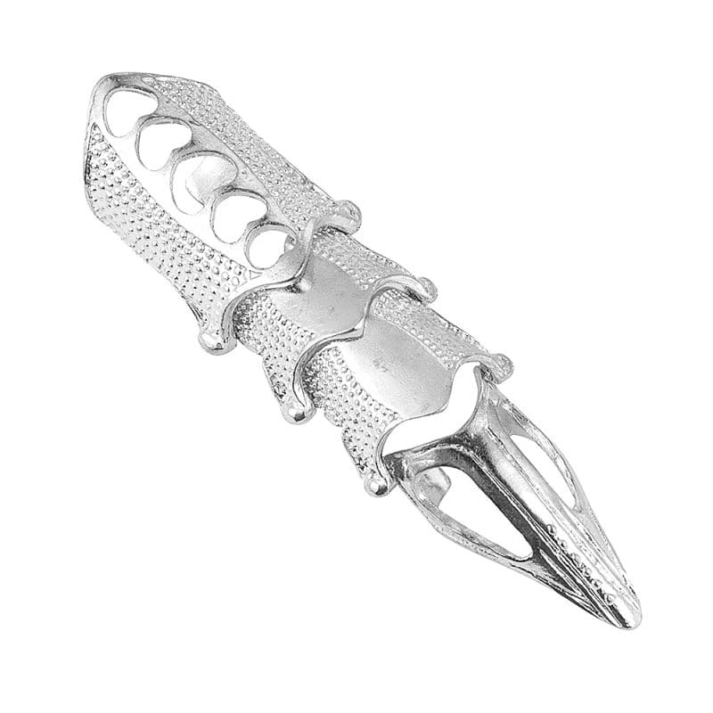 Bague Armure Gothique Articulée Entièrement silver
