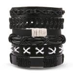 Bracelet Gothique Cuir B n W