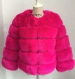 Manteau Gothique Fourrure Rose
