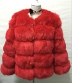 Manteau Gothique Fourrure Rouge
