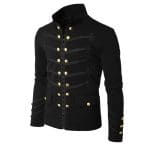 Veste Gothique Noire Militaire Officier Noir