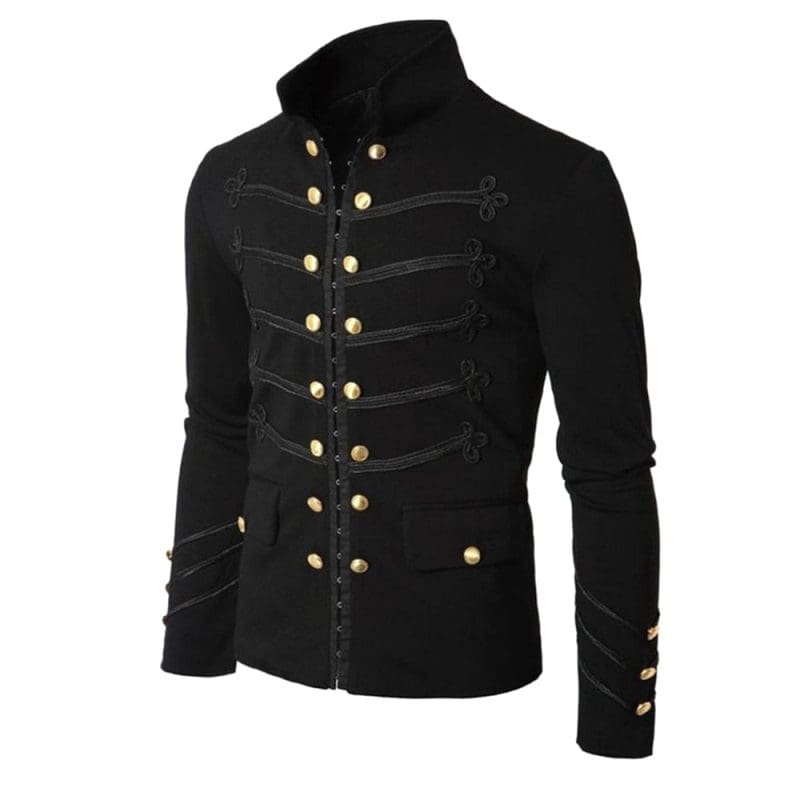 Veste Gothique Noire Militaire Officier Noir