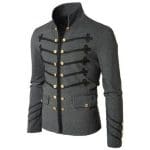 Veste Gothique Noire Militaire Officier Gris