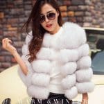 Manteau Gothique Fourrure Blanc