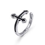 Bague Gothique Croix Longue Croix