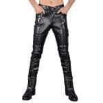 Pantalon Simili de Cuir Gothique Homme Black Light