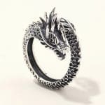 Bague Gothique Dragon Réglable