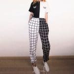 Pantalon Gothique Femme Noir et Blanc