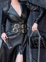 Manteau Cuir Long Gothique