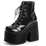 Bottes Gothique Plateforme Bottes Courtes Polie