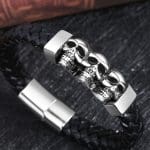 Bracelet Gothique Skull Triple Skull
