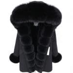 Manteau Gothique Capuche Fourrure