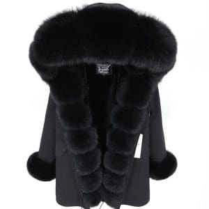 Manteau Gothique Capuche Fourrure