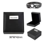 Bracelet Gothique Punk Noir & Boîte Cadeau