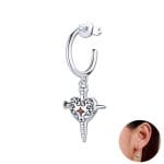 Boucle d'Oreille Gothique Argent Heart