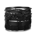 Bracelet Gothique Cuir Savage Dark