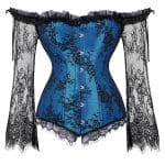 Corset Gothique Vintage Bleu