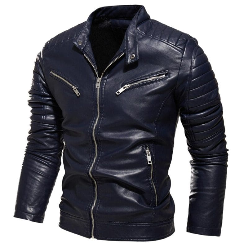 Veste Cuir Gothique Homme - DarkLife Noir Clair