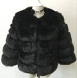 Manteau Gothique Fourrure Noir