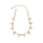 Collier Gothique Pique Femme Doré 35cm