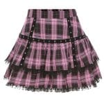 Jupe Gothique Rose Dentelle Violet