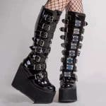 Chaussure Plateforme Gothique Blanche Noir & Dark
