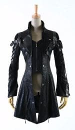 Manteau Gothique Rouge Homme PUNK RAVE Noir