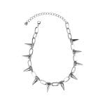 Collier Gothique Pique Femme Argenté 35cm