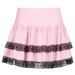 Jupe Gothique Rose Dentelle Rose