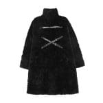 Manteau Gothique Fourrure Noire Noir