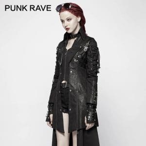 Veste Rouge Gothique PUNK RAVE Noir