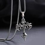 Collier Croix Style Gothique Collier