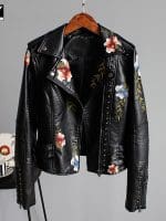 Veste Gothique Florales Femme Noir
