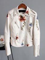 Veste Gothique Florales Femme Blanc