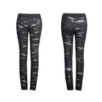 Pantalon Noir et Rouge Slim PUNK RAVE Noir