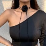 Collier Fleur Noire 1